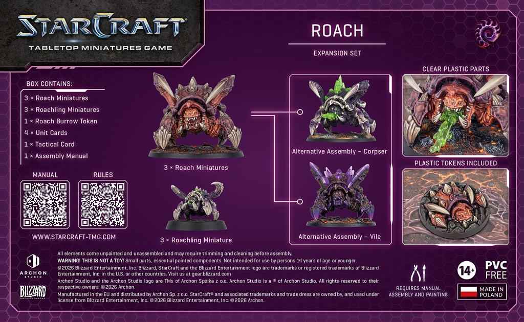 StarCraft® The Miniatures Game - Roach - Zerg - Expansion Set - englisch