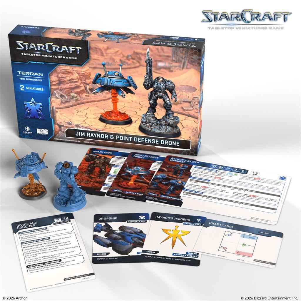 StarCraft® The Miniatures Game - Jim Raynor (Raynor's Raiders) - Terran - Hero Expansion Set - englisch