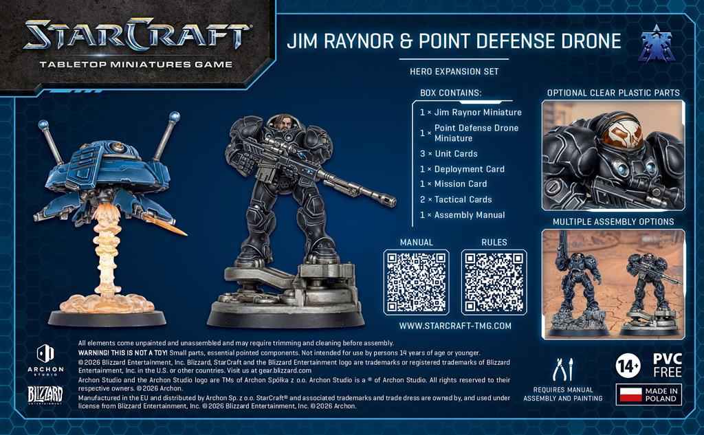 StarCraft® The Miniatures Game - Jim Raynor (Raynor's Raiders) - Terran - Hero Expansion Set - englisch