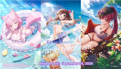 hololive OFFICIAL CARD GAME Summer hologram Extra Booster Display