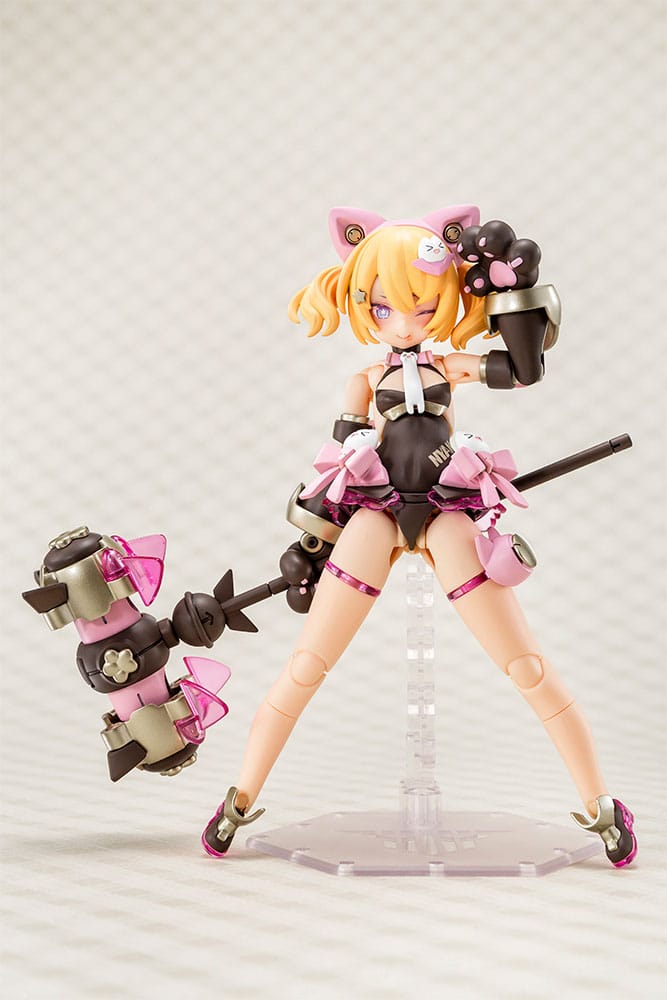 Anime Figur Card Club  Megami Device Plastic Model Kit 1/1 Puni Mofu Kuro Mao - 14 cm - Anime Figur 4