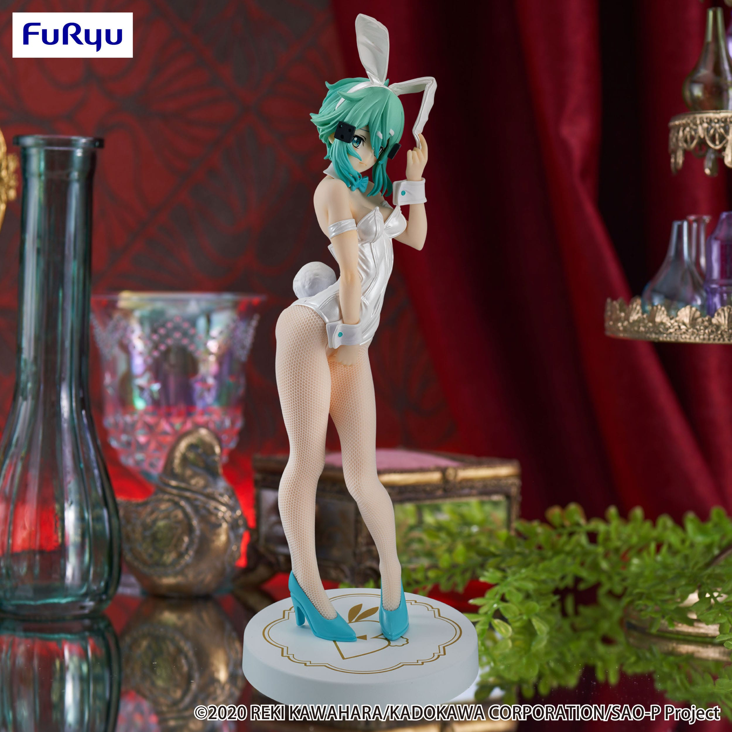 Anime Figur Card Club Sword Art Online - BiCute Bunnies Figure - Sinon White Pearl ver. - Anime Figur 2