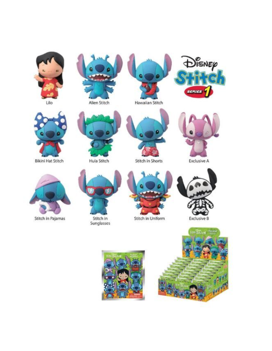 Disney Lilo & Stitch – 3D Bag Clip Series 1 - Anhänger