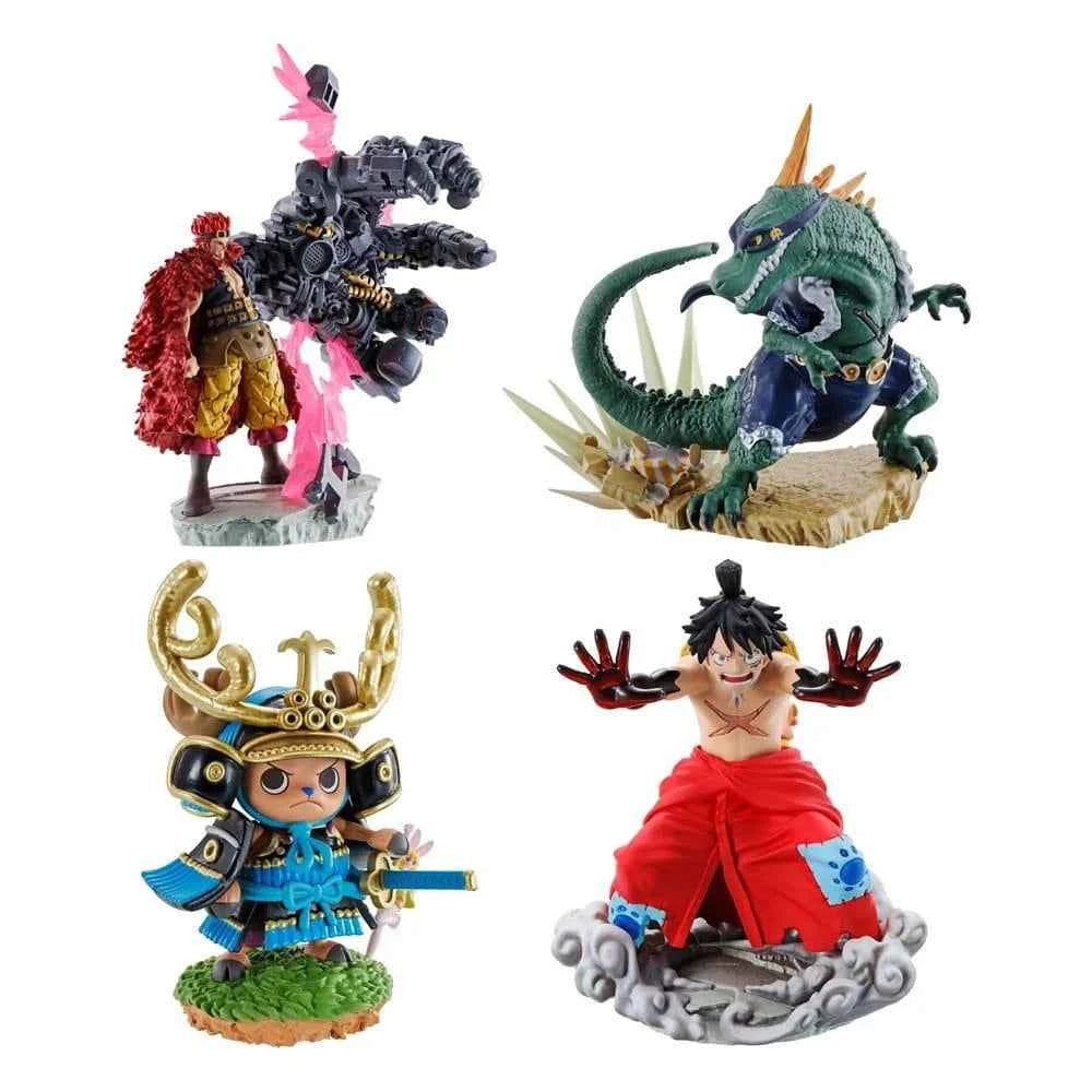 One Piece - Logbox Re Birth Wanokuni - 4 Statue Set Petitrama 9cm