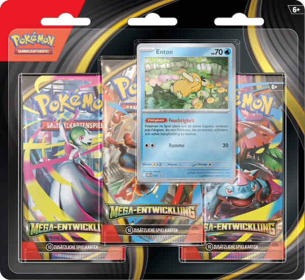 Pokémon- Mega Entwicklungen - 3-Pack Blister - deutsch