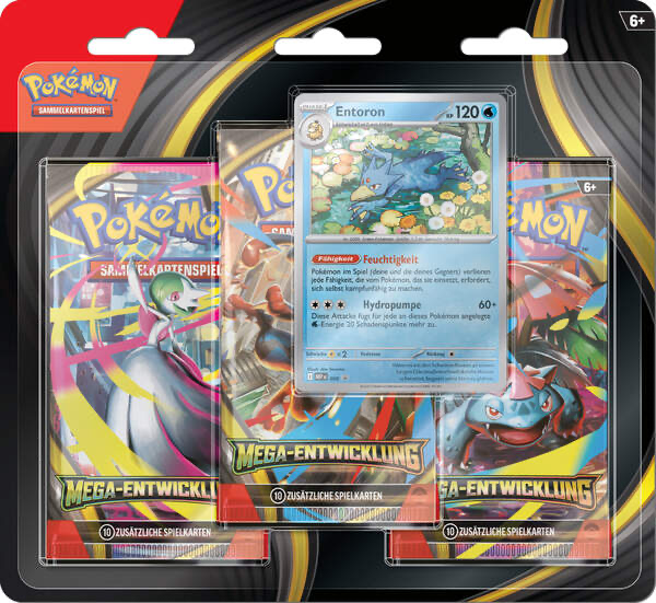 Pokémon- Mega Entwicklungen - 3-Pack Blister - deutsch