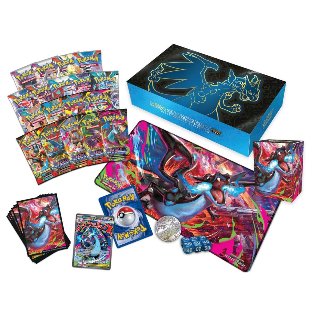 Pokémon - Fatale Flammen - Ultra Premium Kollektion: Mega Glurak X - deutsch