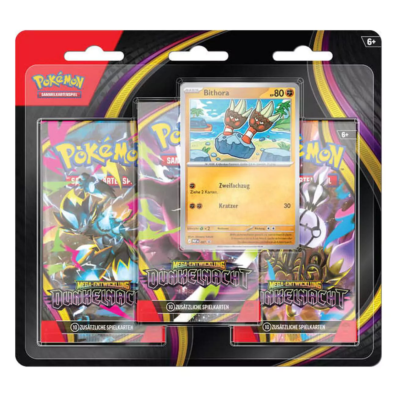 Pokémon Dunkelnacht - ME05 3-Pack-Blister - Deutsch