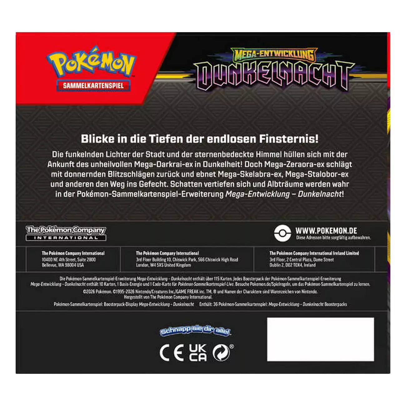 Pokémon Dunkelnacht - ME05 Booster Display - Deutsch